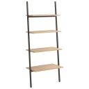 vidaXL Stigehylle 4 etasjer lysebrun og svart 64x34x150,5 cm