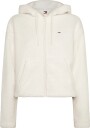 Tommy Jeans Tjw Teddy Hooded Zip Thru Ext   OFF WHITE   L