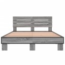  Sengeramme grå sonoma 135x190 cm konstruert tre og metall 8721102614613