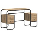 vidaXL Skrivebord med lagring Artisan eik 145 x 50 x 75 cm