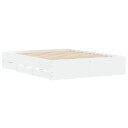  Sengeramme høyglans hvit 140x200 cm konstruert tre 8721012244900