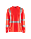Blåkläder Langermet varsel UV beskyttet   Rød highvis   S