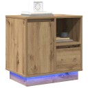 Nattbord med LED Artisan Eik 50x34,5x50 cm