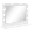  Sminkespeil med LED lamper hvit 60x45x18 cm