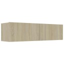 vidaXL TV-benk sonoma eik 120x30x30 cm sponplate