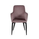 Venture Design COMFORT spise stol Rosa Fløyel/svart Rosa