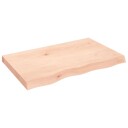 vidaXL Vegghylle 80x50x6 cm ubehandlet heltre eik