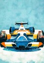Dynamic Formula Race Car Plakat / 21x30
