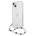 Guess Transparent Mobildeksel for iPhone 13 Mini 5,4" - Hvit Pearl