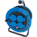 Blue Electric Kabeltrommel Med 4 Uttak 3x1,5mm² 10m Blå