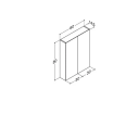 Dansani Style Speilskap uten lys 60x14,5x80 cm Hvit matt lakk