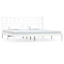 vidaXL Sengeramme hvit heltre furu 200x200 cm