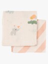 Done By Deer Burp Cloth 2-Pack Celebration Powder Pink