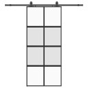  Svart 90x205cm Herdet Glass