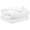 vidaXL Dyne Sett med pute Hvit 200 x 220 cm Polyester, Bambus