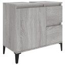 vidaXL Baderomsskap grå sonoma eik 65x33x60 cm konstruert tre