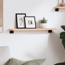 vidaXL Vegghylle 60x10x2 cm ubehandlet heltre eik