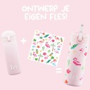 Drikkeflaske IZY Kids Pink Flamingo 350 ml