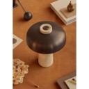 Audo Copenhagen Reverse Portable Bordlampe Sand Travertine/Bronzed Aluminium