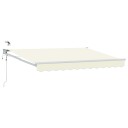 Elektrisk Utrekkbar Markise Krem 2,5 x 2 m