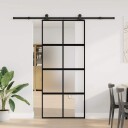  90x205cm Herdet Glass Og Aluminium