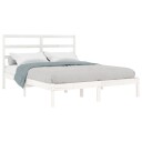 vidaXL Sengeramme hvit heltre furu 120x200 cm