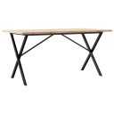  Spisebord X-ramme 160x80x75,5 cm heltre furu og støpejern 3282765