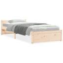vidaXL Sengeramme heltre 90x200 cm