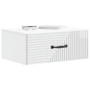  Vegghengt Nattbord 2 pcs Høgglans hvit 49 x 34,5 x 20 cm