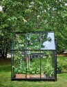Halls Drivhus Qube Herdet Glass Sort 3,9 m²