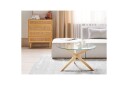 Soffbord Beliani Valley Transparent\|\|Light wood -