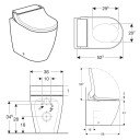 Geberit Aquaclean Tuma Comfort Gulvstående Svart Glass