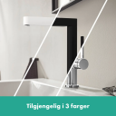 Hansgrohe Finoris Servantbatteri 230 Med svingtut, m/bunnventil, Sort Matt