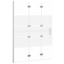 Leddet dusjdør ESG 100x140 cm hvit