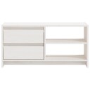 vidaXL TV-benk 80x31x39 cm heltre furu hvit