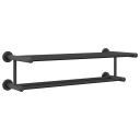 vidaXL Håndkle Rack Svart 61 x 23 x 17 cm Rustfritt stål