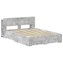  Sengeramme med oppbevaring Betonggrå 160 x 200 cm