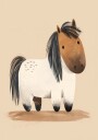 Cute Chubby Pony Plakat Plakat / 70x100cm
