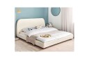 Dubbelsäng Beliani Roisel med lamellram 160x200, Bouclé Beige 180x200 VALUE_MISSING_2 -