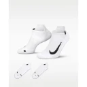 Nike Multiplier Running No-Show Socks 2-Pack White/Black S