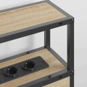  Lagringshodegavl Veggmontert Sonoma eik 200 cm Konstruert tre