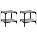 vidaXL Sidebord 2 stk grå sonoma 40x40x40 cm konstruert tre