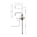 Quooker Classic Nordic Square Kran Stål