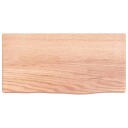 vidaXL Vegghylle lysebrun 40x20x4 cm behandlet heltre eik