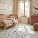 Barneteppe Confetti krem/multi Størrelse: 160 x 230 cm