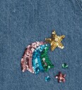 Konges Sløjd Kjole   Denim   Magot paljetter   Rainbow Star   Konges Sløjd   1½ år (86)   Kjole Blå Grønn Gull Rosa