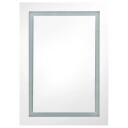 vidaXL LED-speilskap til bad betonggrå 50x13x70 cm