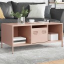  Salongbord rosa 101,5x50x43,5 cm kaldvalset stål 8721102930324
