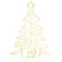 vidaXL Sammenleggbar LED-juletrefigur varmhvit 87x87x93 cm