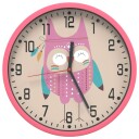  Veggklokke rosa Ø25,5 cm polystyren og glass